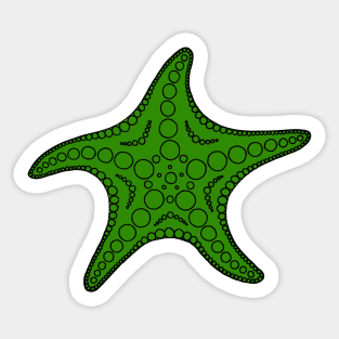 Starfish (black/green) Sticker